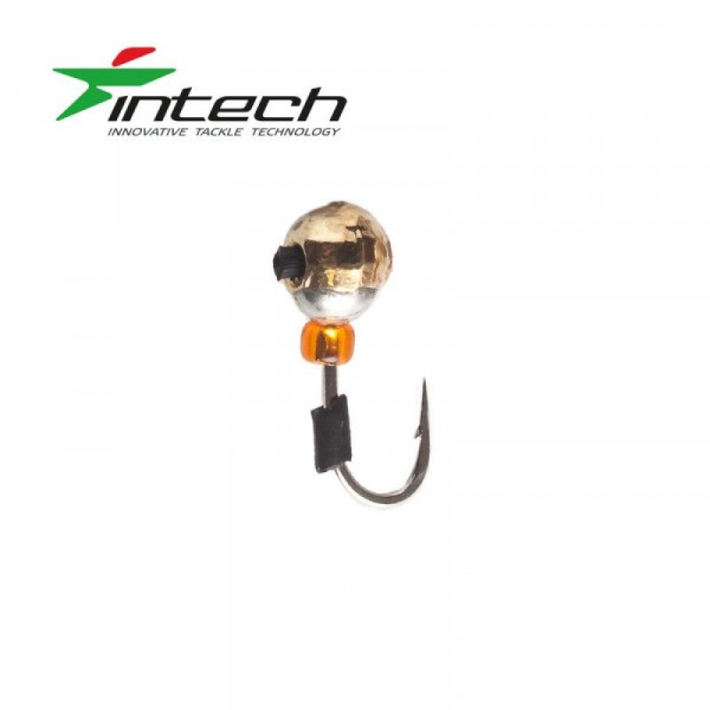 Мормишка Intech Ice Jig Кулька із отвором (кембрик+бисер) ø3.0 (#01 золото)