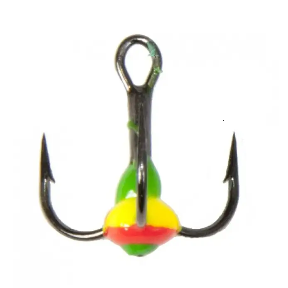 Трійник Lucky John з краплею для зимової блешні 14/11(GYR), LJ99140-11