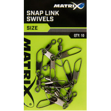 Вертлюжки iз застібкой Matrix Snap Link Swivels Size 12 x 10