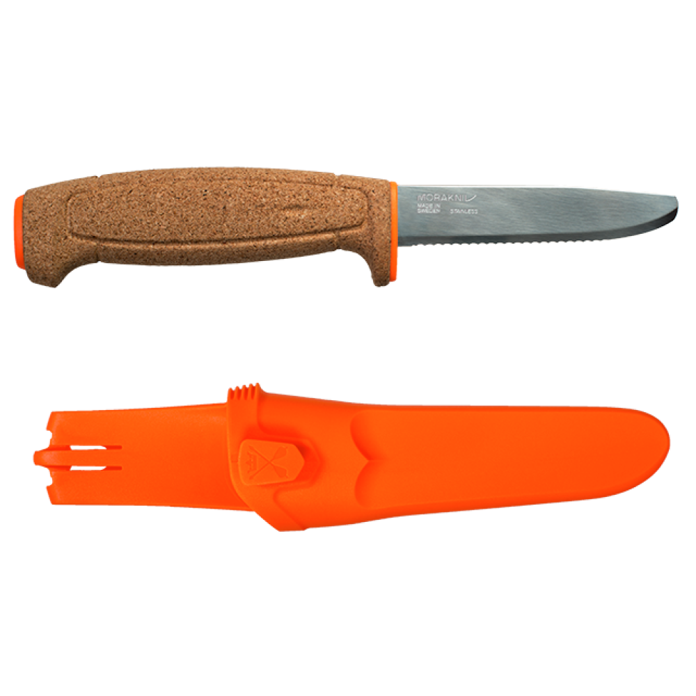 Ніж Morakniv Floating Serrated Knife, нержавіюча сталь, пробкова ручка