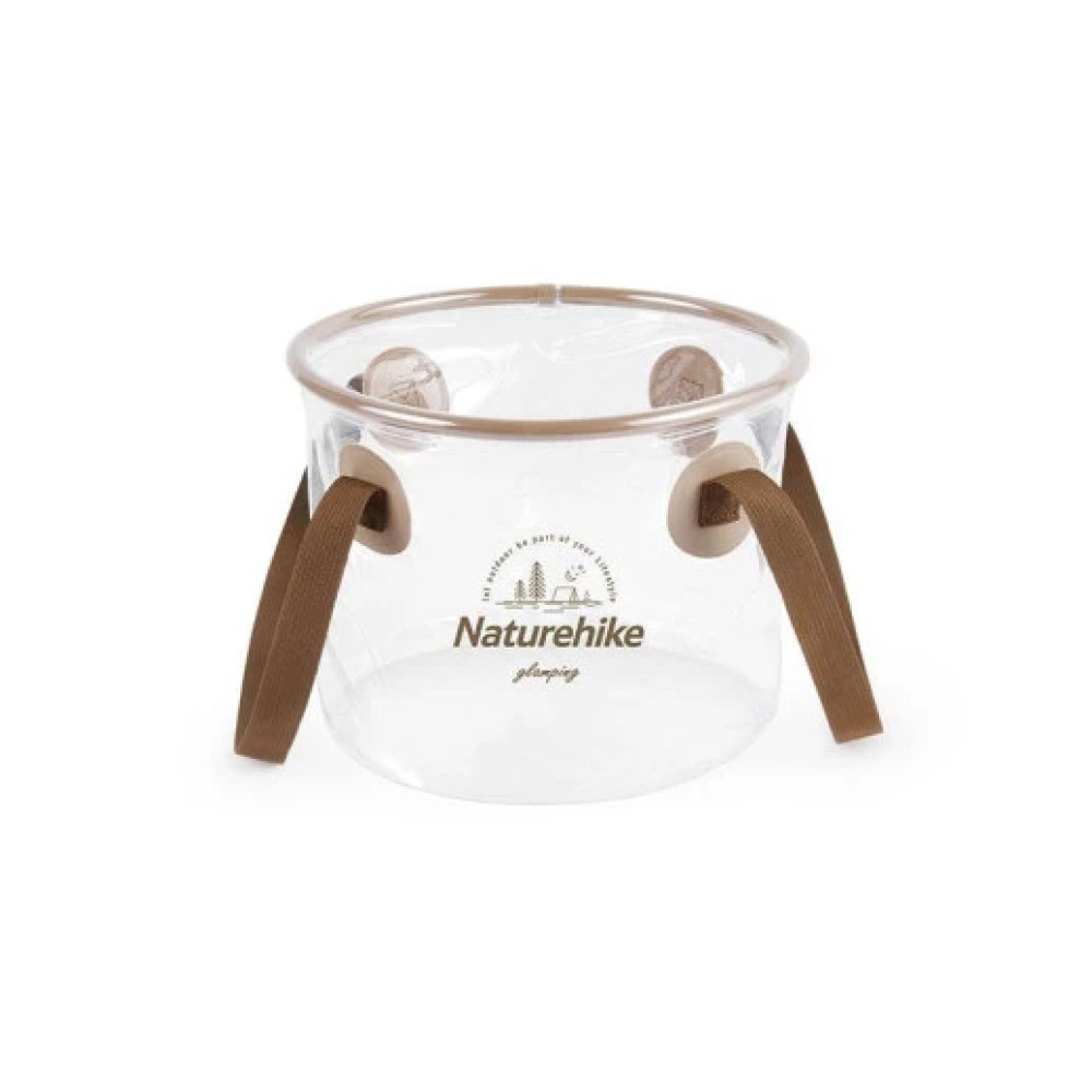 Складане відро для води з ПВХ Naturehike NH20SJ040, 10 л, світло-коричневий