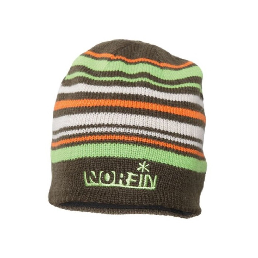 Шапка в'язана Norfin FROST (підкл.фліс / BR в смужку) р.XL