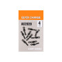 Вертлюг швидкоз'ємний Orange Fishing (matt black), #4, в упаковці 10шт 2020
