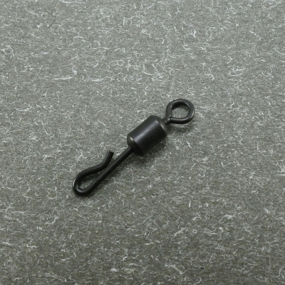 Вертлюг швидкоз'ємний Orange Fishing (matt black), #4, в упаковці 10шт 2020