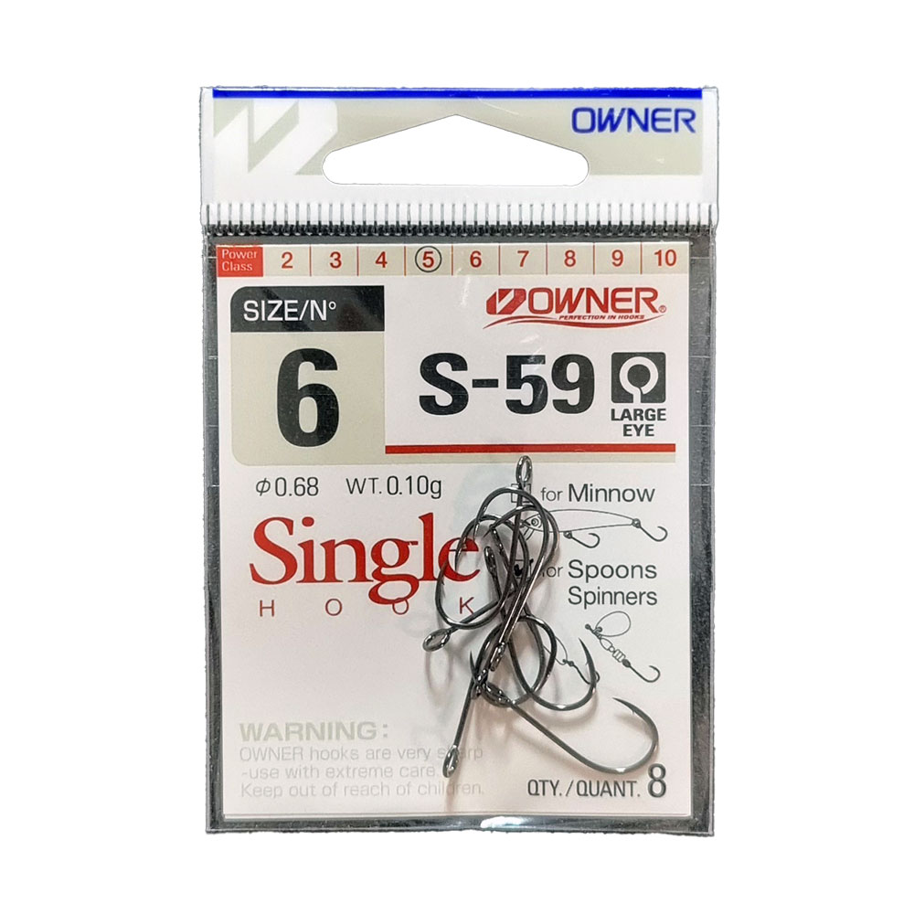 Гачки Owner S-59 BC №6 Single for spoons and spinners