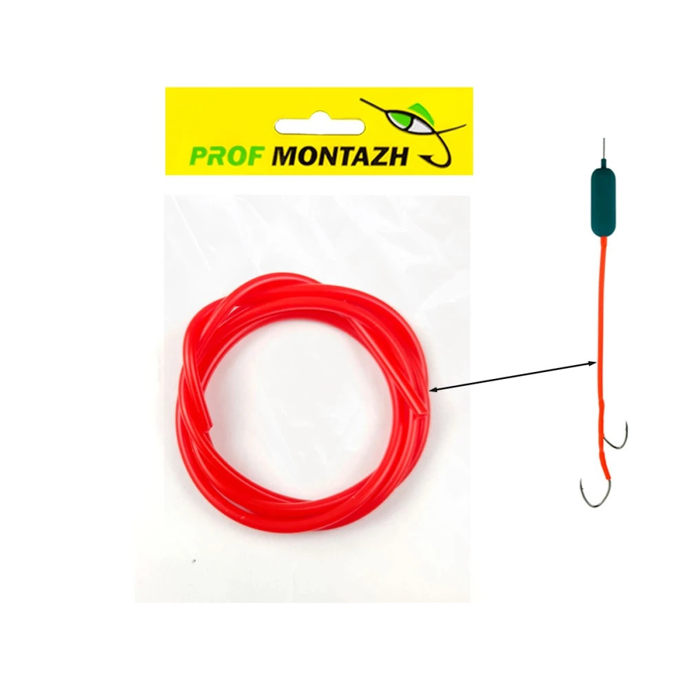 Силіконова трубка ПрофМонтаж для монтажів на сома Catfish Tube 2х5мм, довжина 1м (Червона)