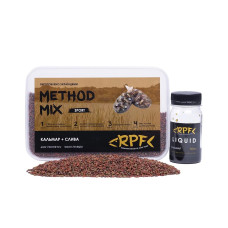 Метод-мікс 2 в 1 RPF (спортивна серія) Кальмар-слива (пелетс 2мм 400гр + 50мл ліквіду) 