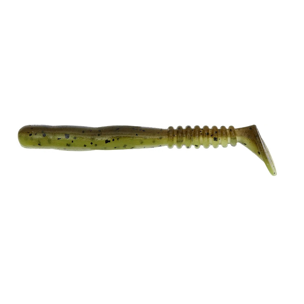 Силіконова приманка Reins Rockvibe Shad 4" B08 Green Pumpkin Chart Melon (9шт/уп)