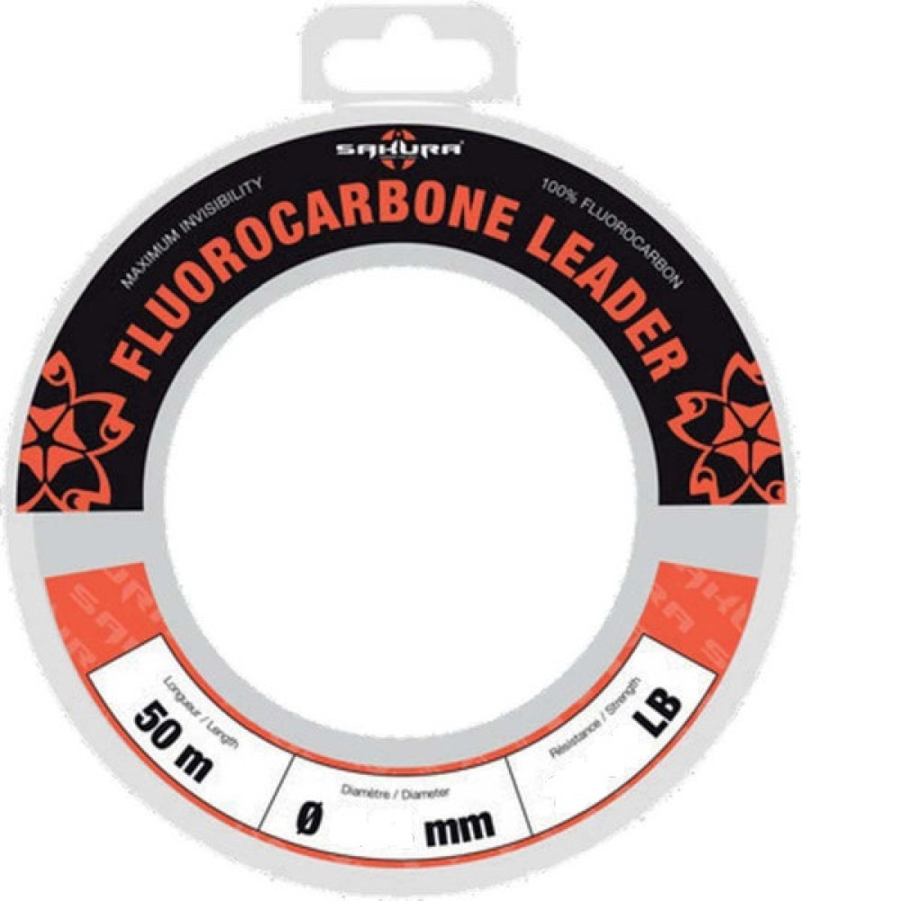 Флюорокарбон Sarura FLUOROCarbon LEADER - 50M - 0.725 mm / 65.56 Lb. Test - 29,80 kg SAPLJ40020.70-C