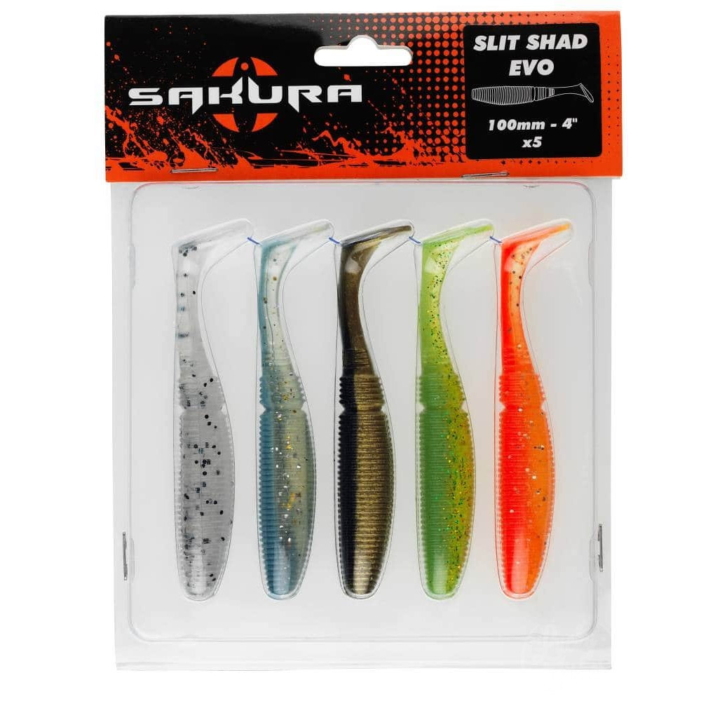 Силіконова приманка SAKURA SLIT SHAD EVO 85 MIX