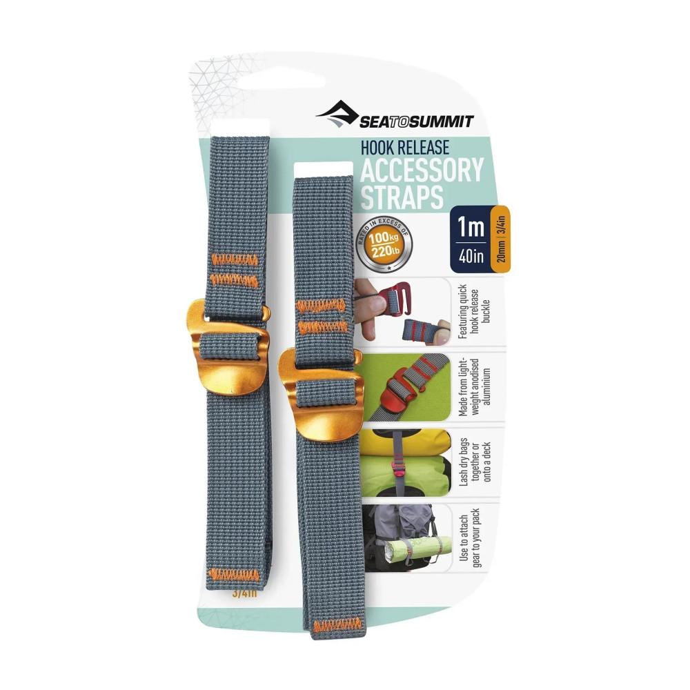 Ремінь для стягування Sea To Summit Accessory Strap With Hook Buckle 20mm (1 m), STS ATDASH201.0