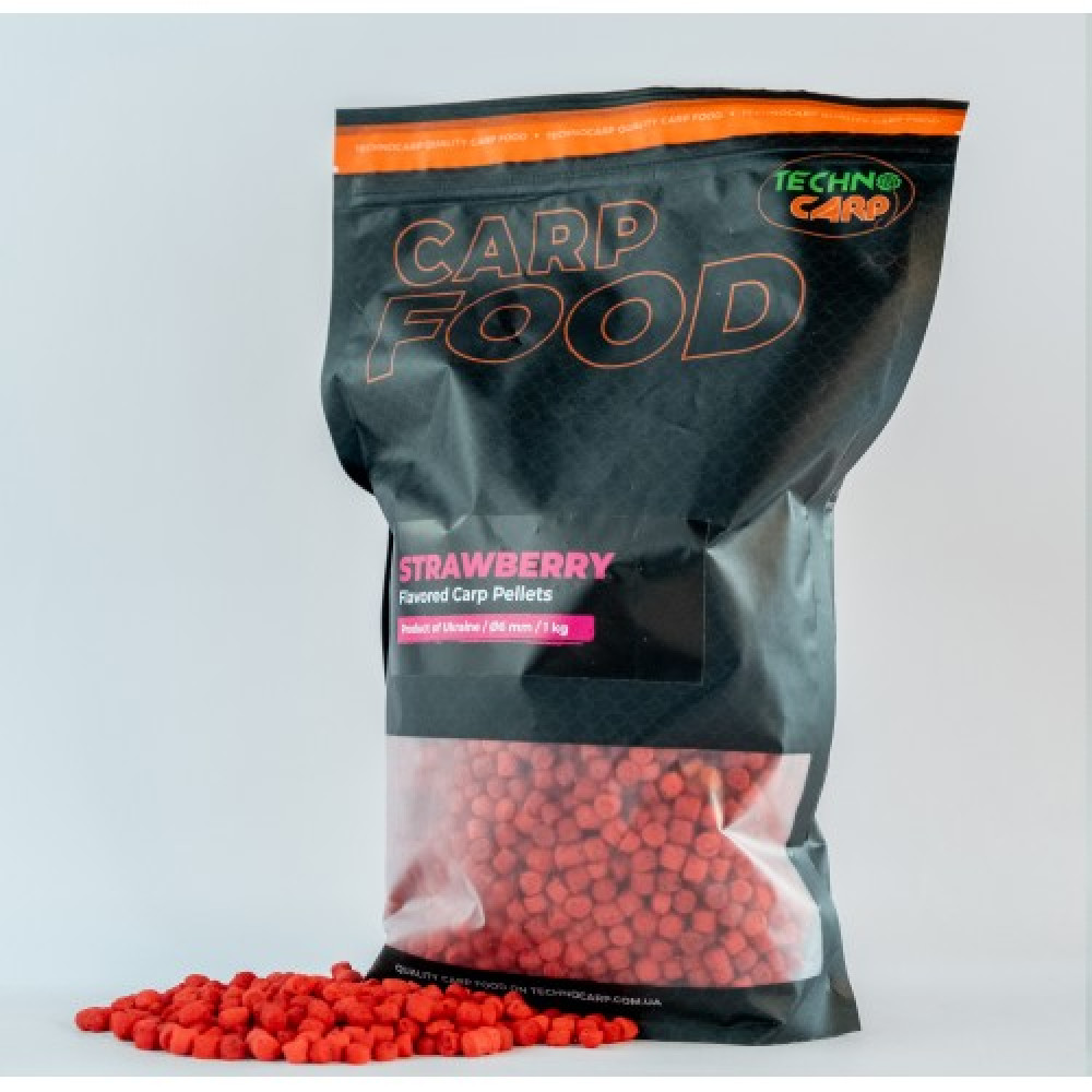 Пелетс Technocarp Carp Pellets Strawberry 6mm
