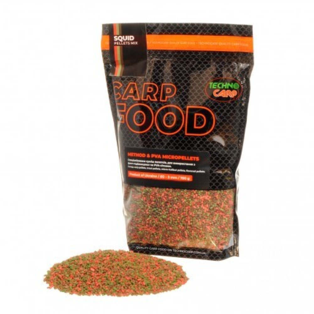 Пелетс Technocarp Method & PVA Micropellets Squid Mix 700g