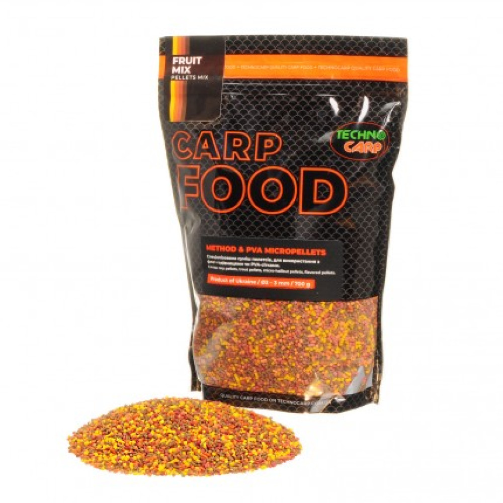 Пелетс Technocarp Method & PVA Micropellets Fruit Mix 700g