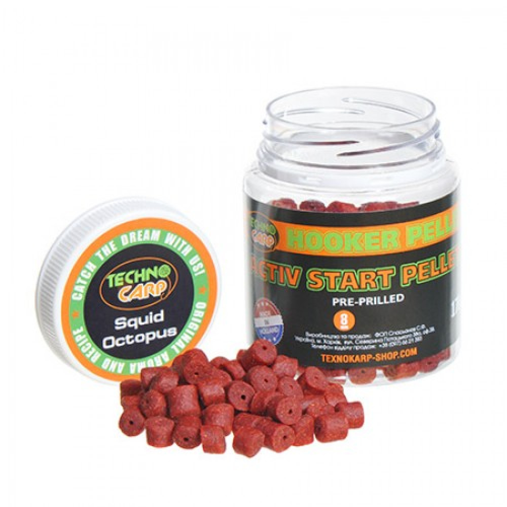 Пелетс насадочний Technocarp Activ Start Pellets Squid-Octopus 8mm 170гр