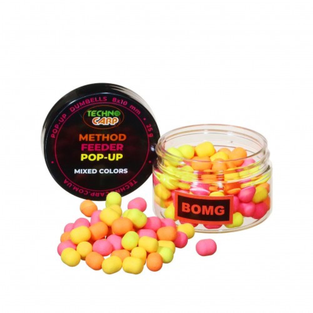 Бойли Technocarp Method Feeder Pop-Up Color MIX BOMG 8*10mm, 25 g