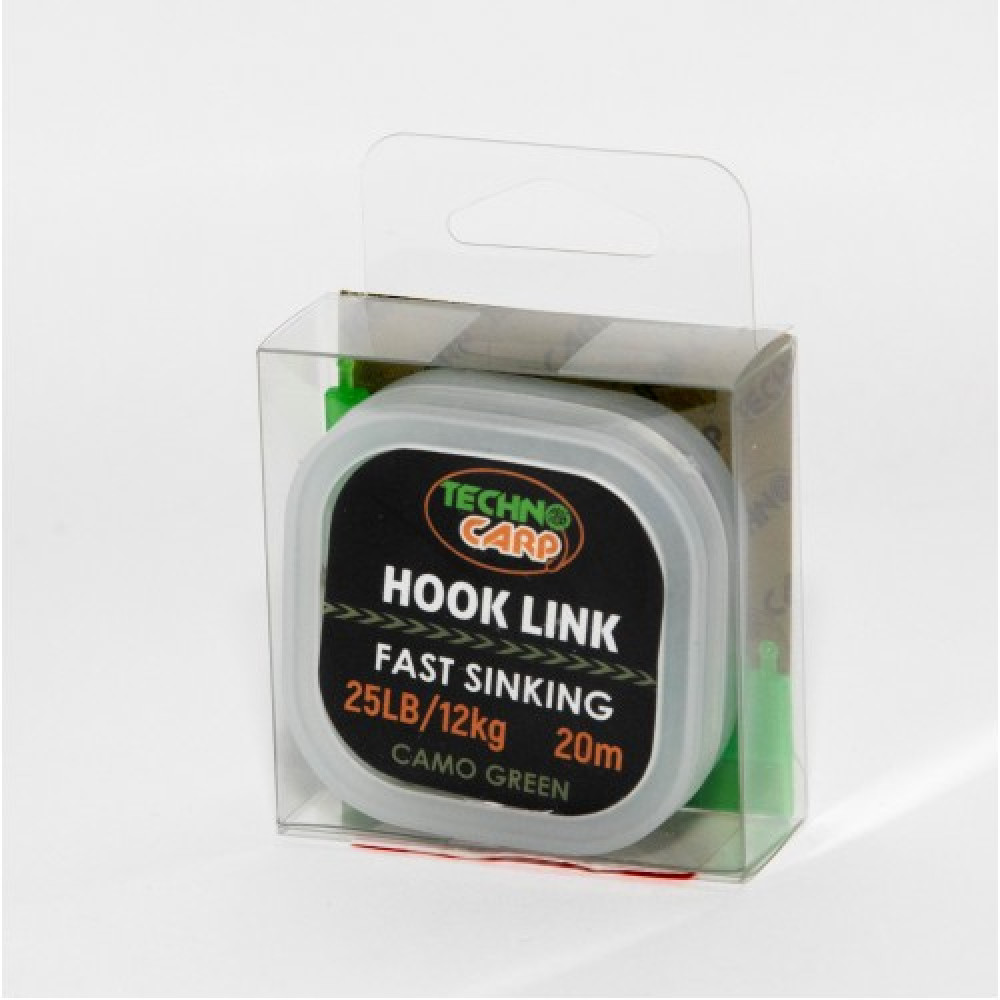 Повідковий матеріал Technocarp без покриття Camo Green 25lb/12kg 20m