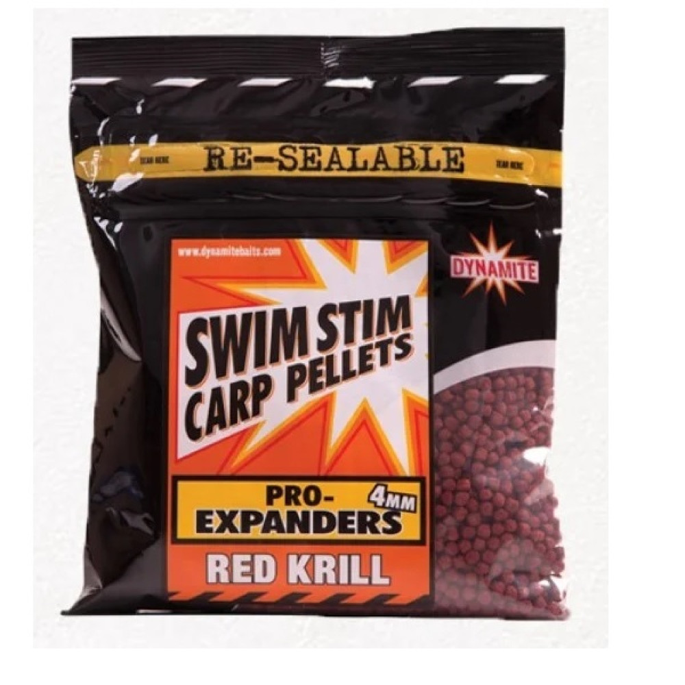 Пелетс Dynamite Baits Swim Stim Pro Expanders Red Krill 4mm 350g, SMDY424