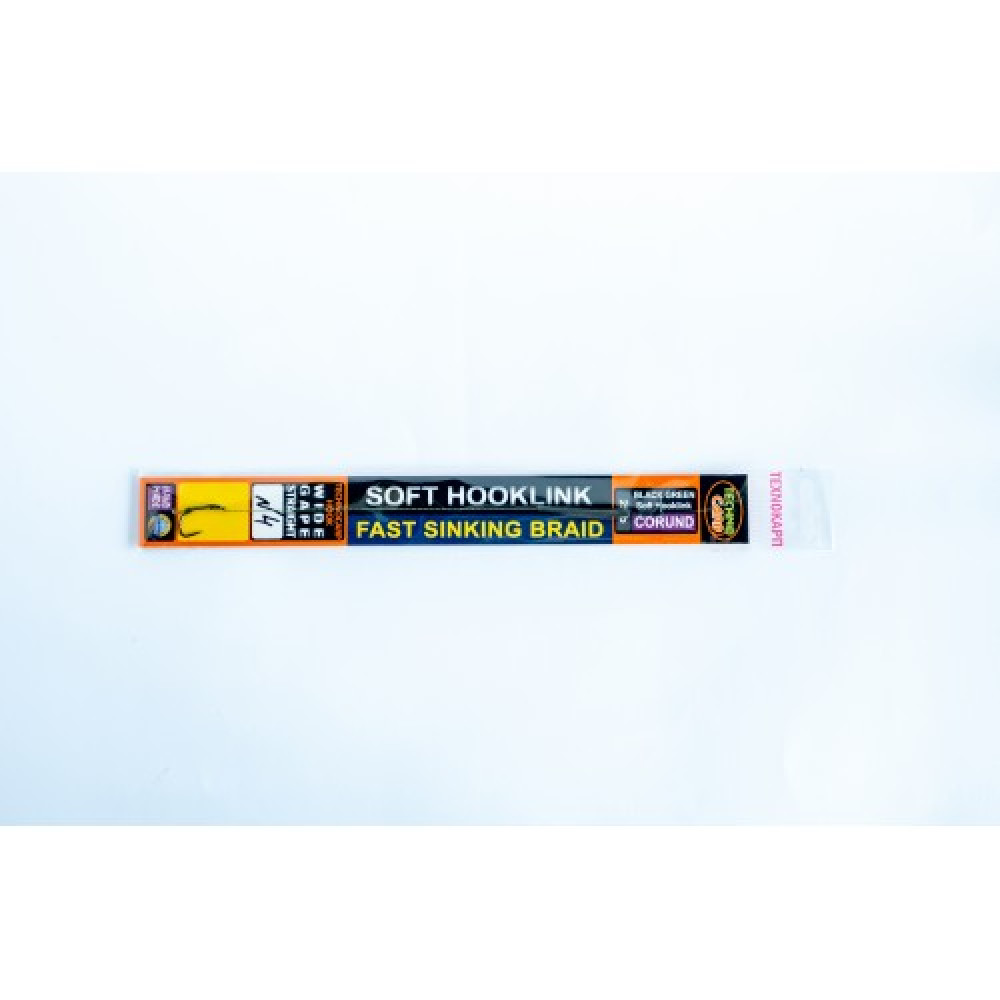 Гачки з повідцем Technocarp (матеріал CORUND м'який,тонучий 25lb, гачок Wide Gape Straight №4)