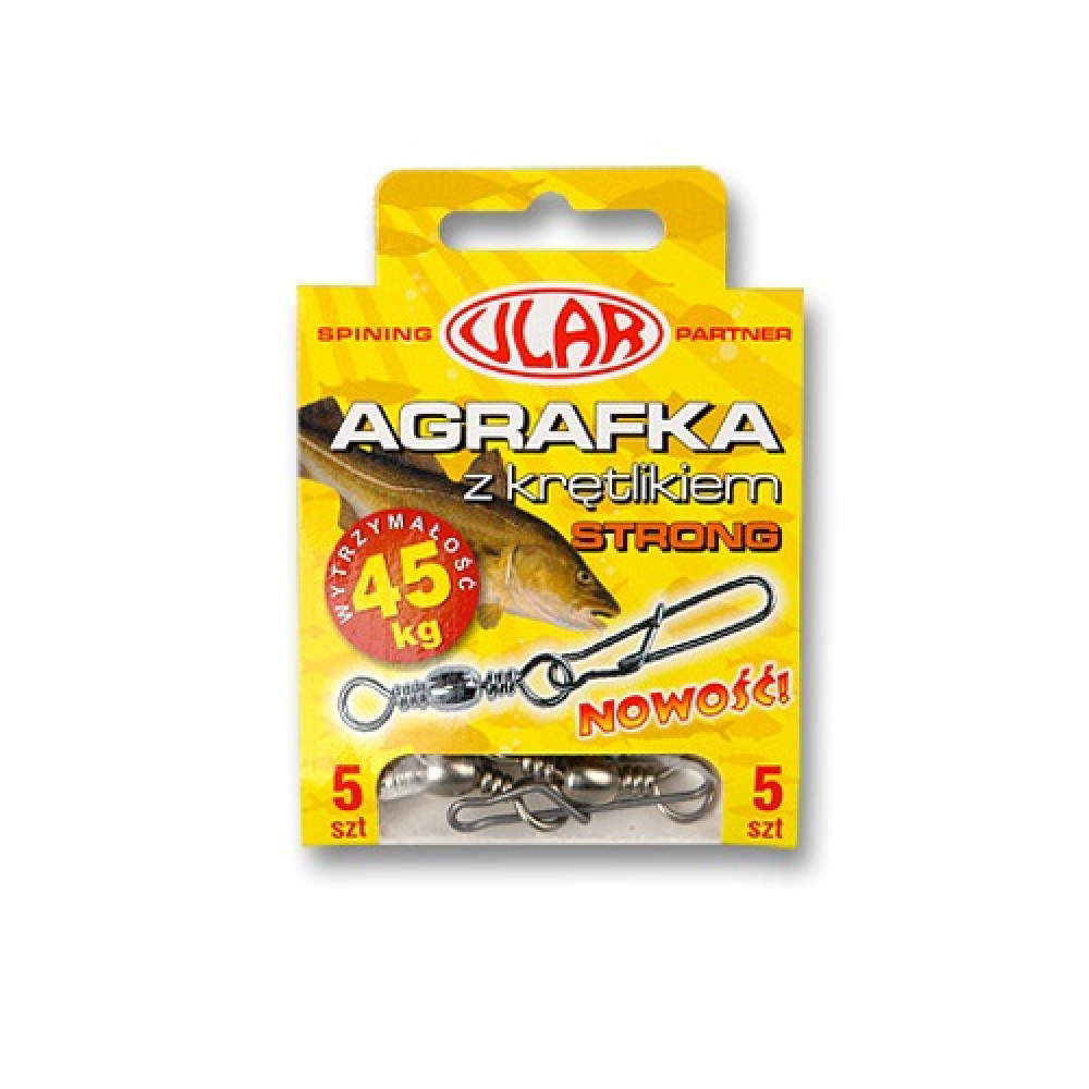Застібка з вертлюгом Ular 45 кг (5шт)