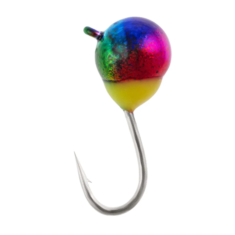 Мормишка вольфрамова Viking Fishing Round+drop 0.18g 2.5mm Rainbow