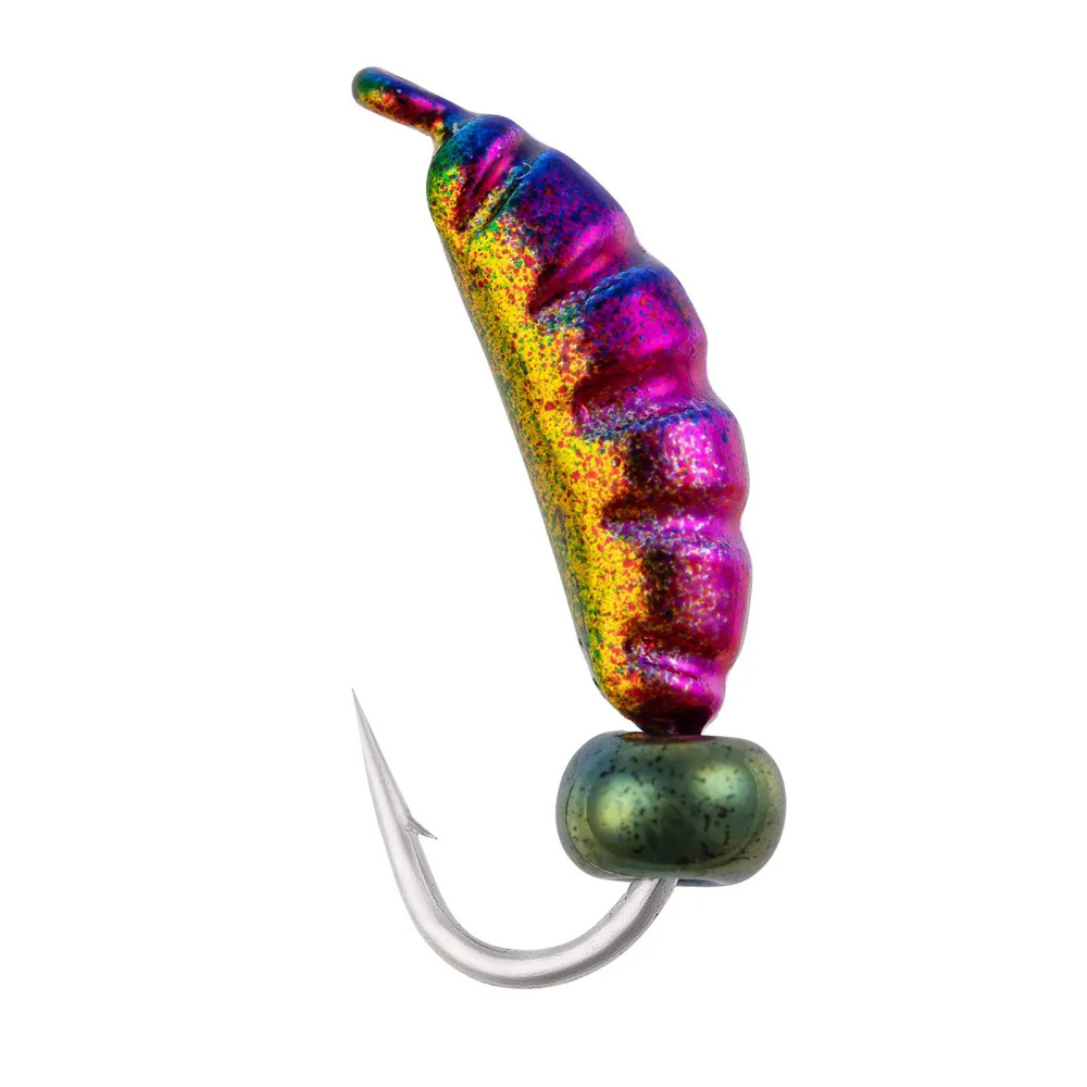 Мормишка вольфрамова Viking Fishing Shrimp+bead 0.64g 8mm Rainbow