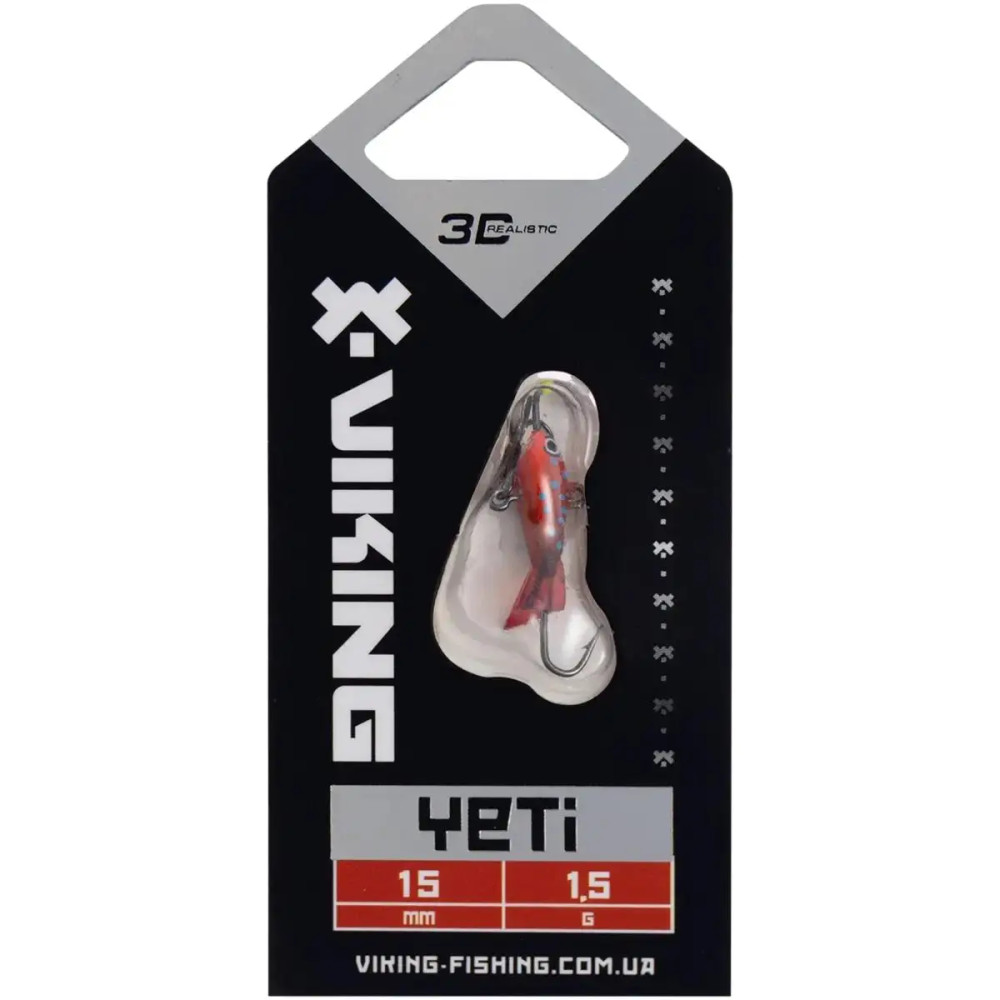 Балансир Viking Fishing Yeti Ice Jig 15mm 1.5g #07 Coral Trout