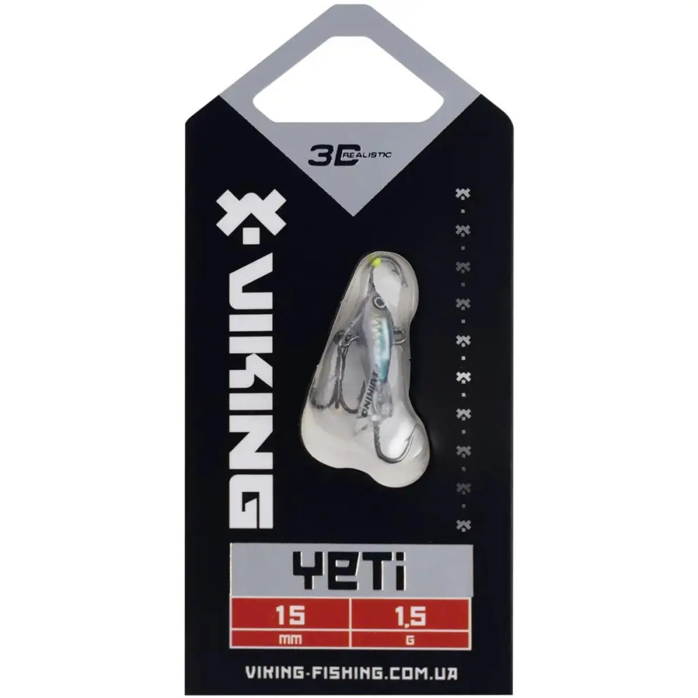 Балансир Viking Fishing Yeti Ice Jig 15mm 1.5g #11 Anchovy