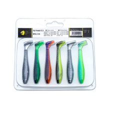 Набір силіконових приманок Wist Fat Xwist 3.3" Mix #4