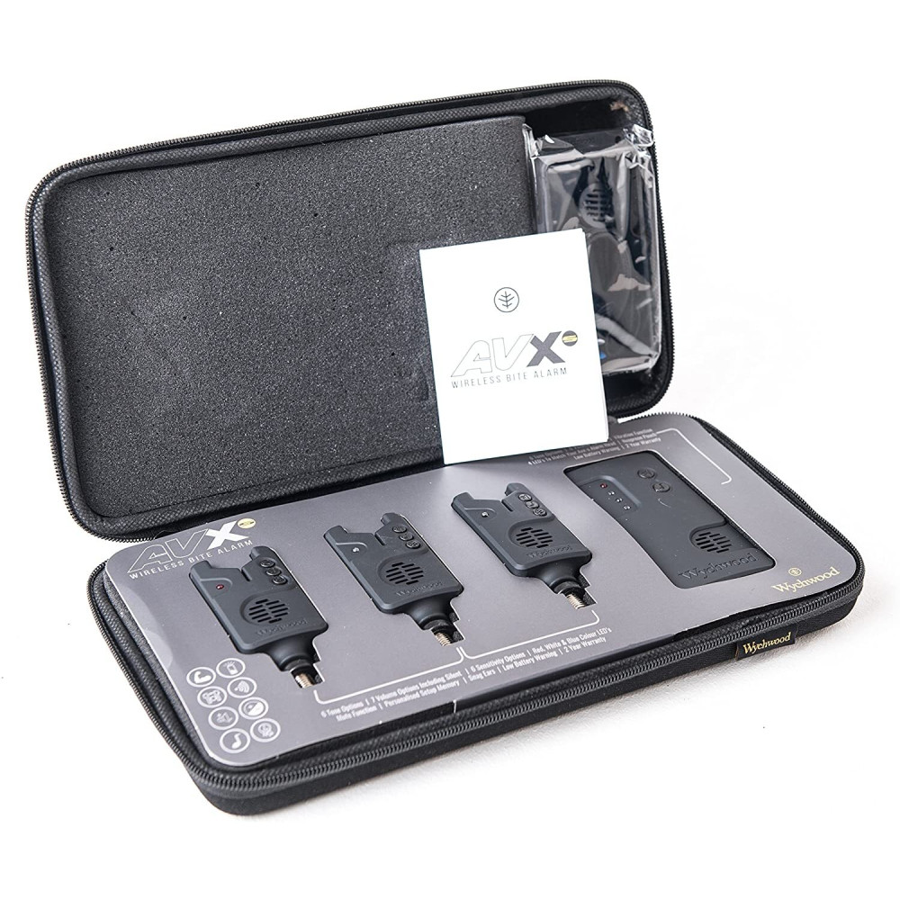 Набор сигнализатор с ресивером Wychwood Wychwood AVX-S Bite Alarm Presentation Set (3+1) R1610
