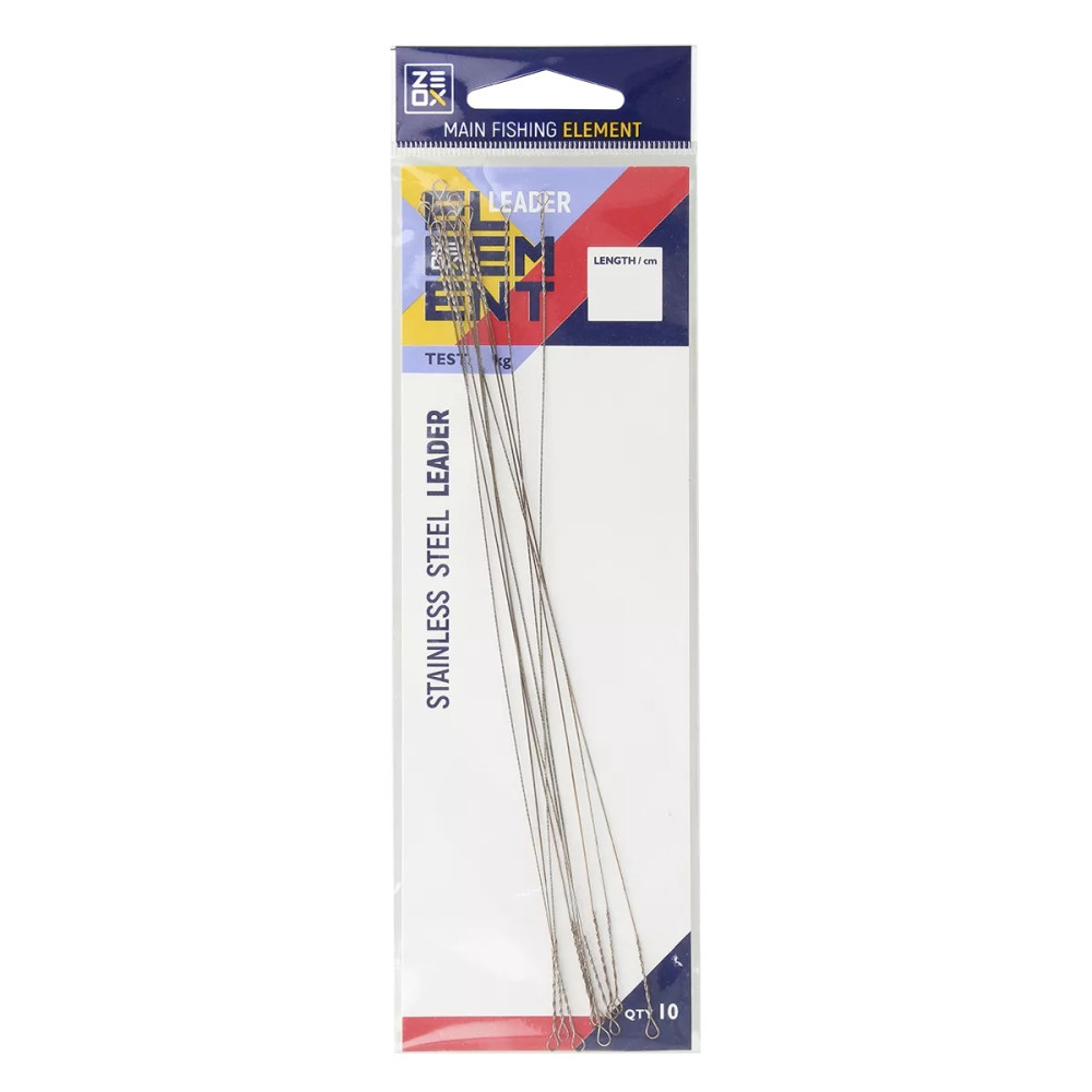 Повідець ZEOX струна 15см 0.30мм 15кг(10шт)