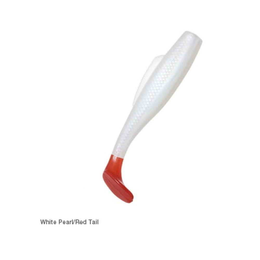 Плаваючий силікон ZMAN Minnowz 3" 6 pcs #White Pearl/Red Tail