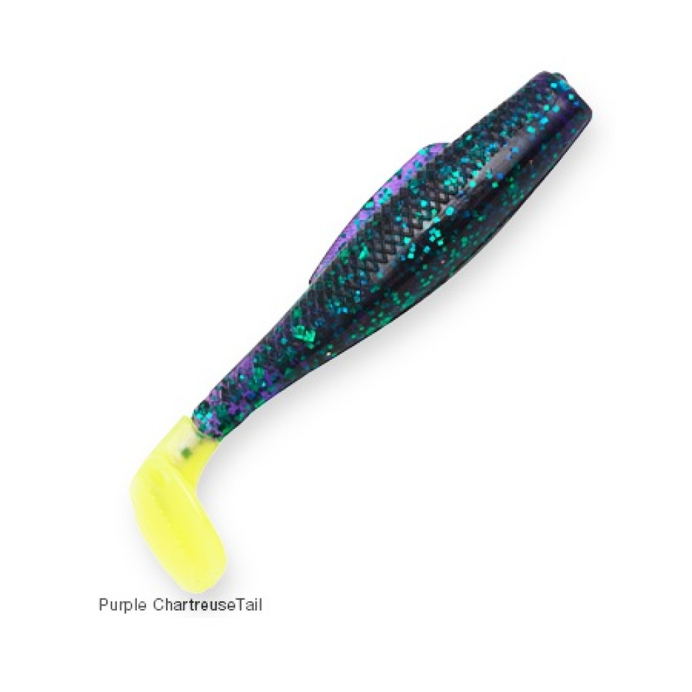 Плаваючий силікон ZMAN Minnowz 3" 6 pcs #Purple/Chartreuse Shad