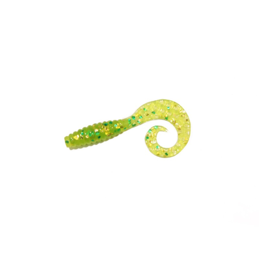 Силіконова приманка Bait Breath Curly Grub 2,5" (12шт) (Ur200 Chartreuse)