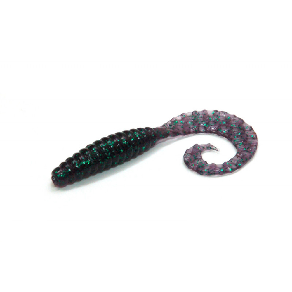 Силіконова приманка Bait Breath Curly Grub 2,5" (12шт) (Ur26 Junebug/green seed)