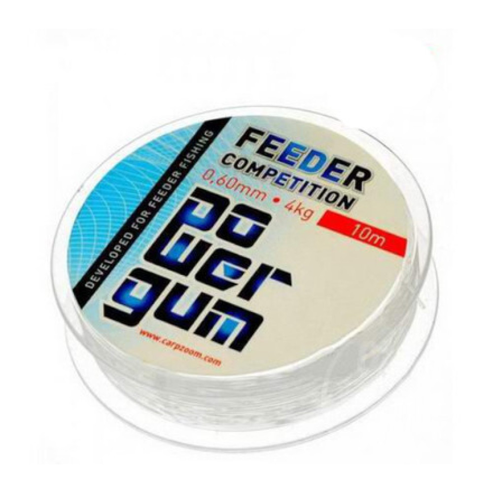 Фидерная амортизирующая резина Carp Zoom Feeder Power Gum, 0,60mm,10m, transparent