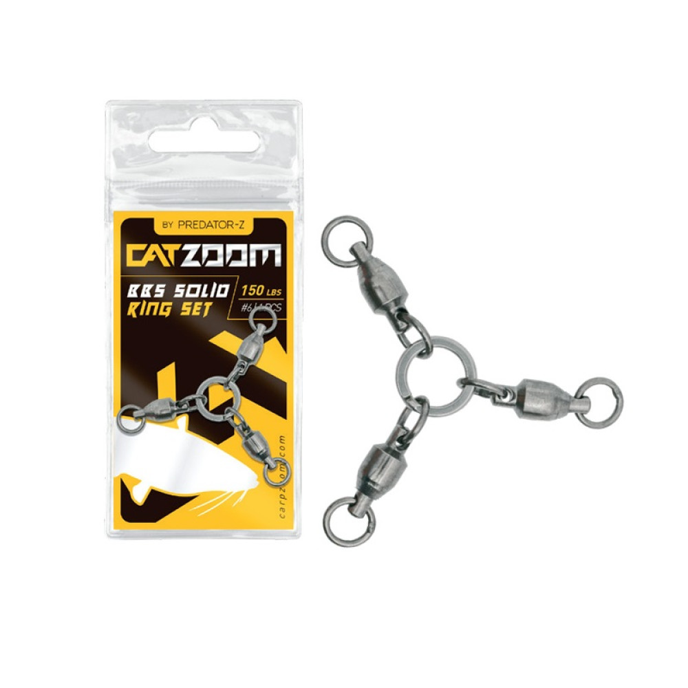 Потрійний вертлюг PZ Catzoom BBS Solid Ring Set,150lbs, 6#, 3 cm, nickel