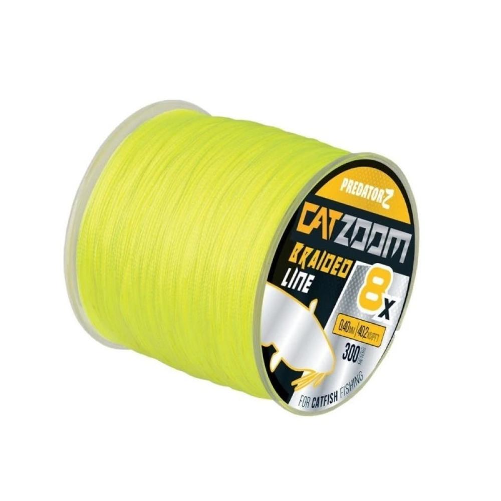 Шнур для лову сома PZ CatZoom Braided Line 8X (fluo green), 0,60 mm, 61,0 kg,300 m