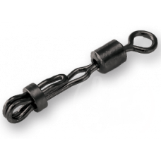 Швидкознімний вертлюг із замком Carp Zoom Quick lock swivel #4 (10 pcs) Matte Black, 10 шт/уп