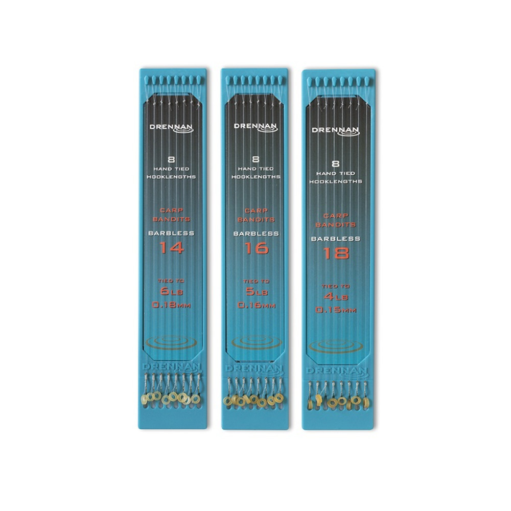 Гачки з повідцем Drennan Bandit, Carp 10 to 7 (barbless)