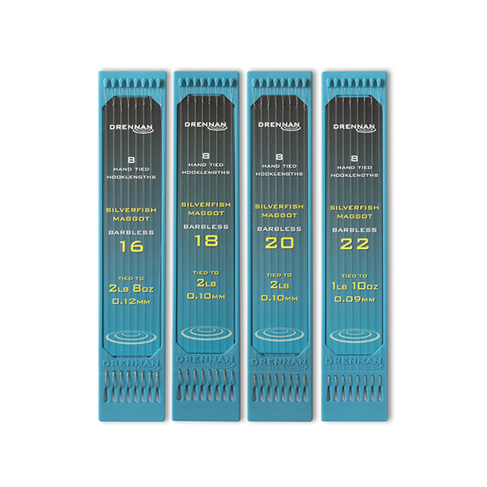 Гачки з повідцем Drennan на мотовилі HTN Plate 6" Silverfish Maggot 18 (Без борідки)