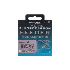 Гачки з повідцем Drennan Fluoro Feeder Super Spade 12