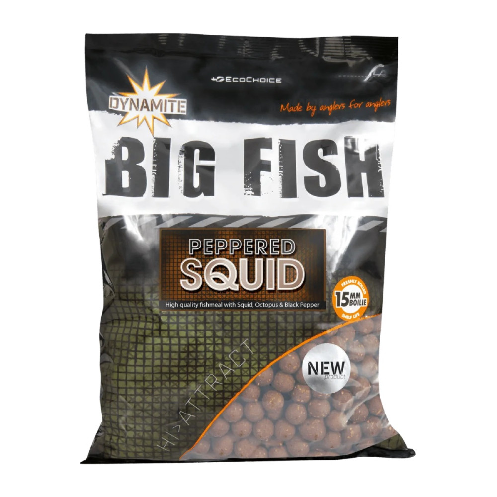 Бойли Dynamite Baits Peppered Squid Boilies 12mm 1kg, DY1680
