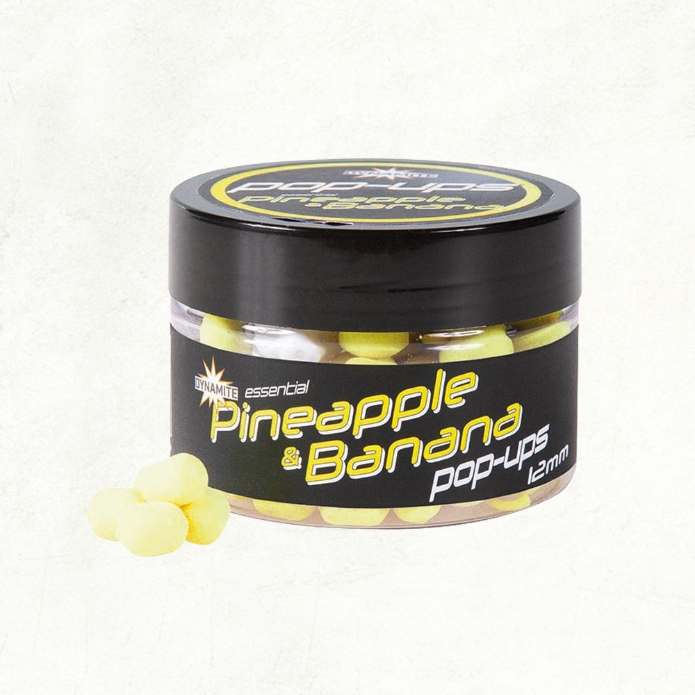 Бойли Dynamite Baits Fluro Pop-Ups - Pineapple & Banana - 12mm, DY1616