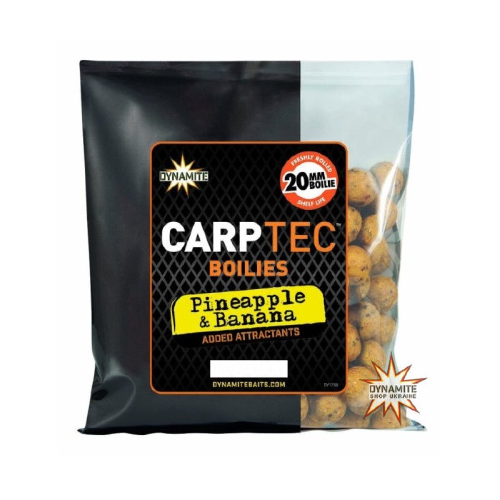 Бойли Dynamite Baits Carp-Tec Pineapple & Banana Boilies 20mm 300g,