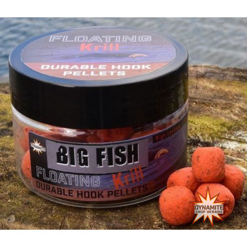 Пелетс Dynamite Baits Big Fish Hookbait - Krill Floating Durable, DY1485