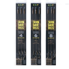 Гачки з повідцем ESP Camo Hair Rig Gripper 8 (Barbless) 