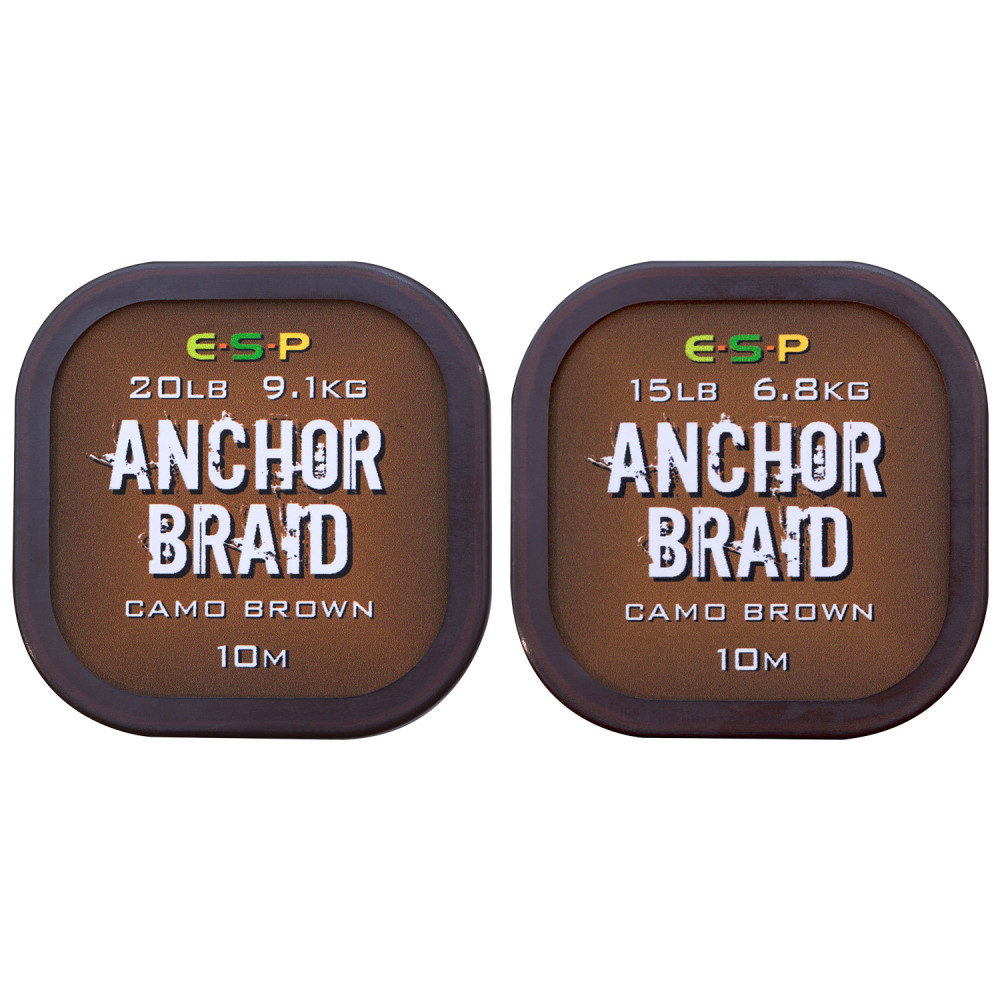 Повідцевий матеріал ESP Anchor Braid, G/Brown 15lb