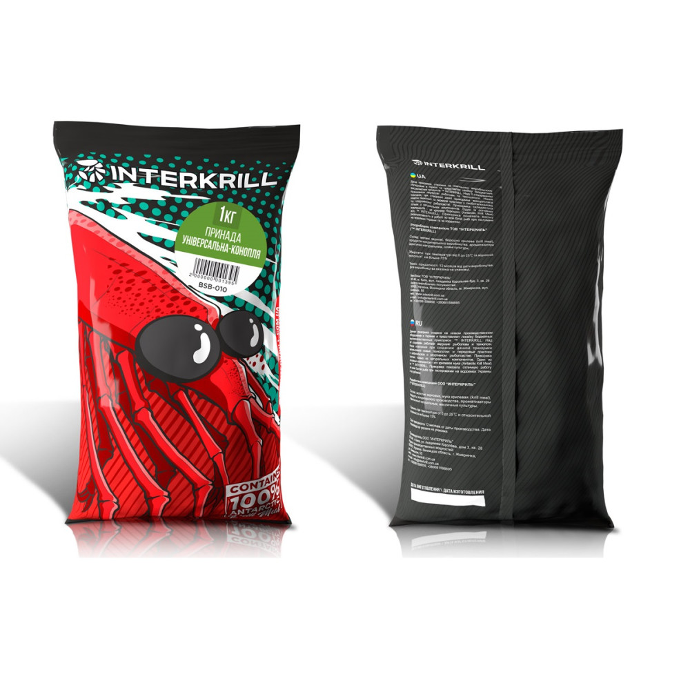 Прикормка Interkrill Універсальна-Конопля, 1 кг