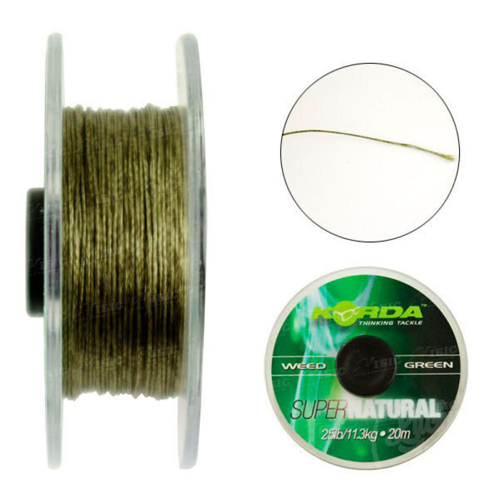 Повідковий матеріал Korda Super Natural Weed Green 18lb KSNG